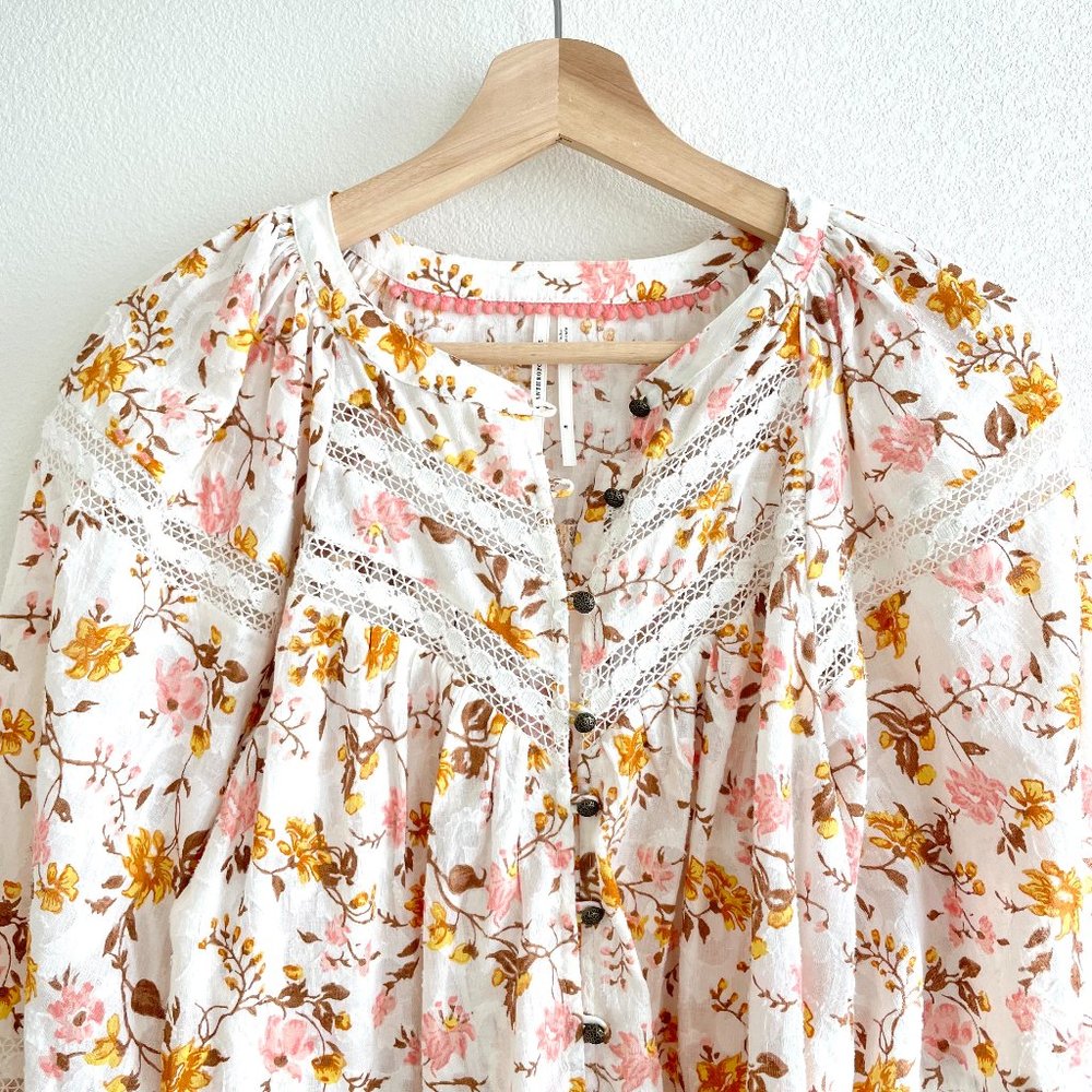 Floral cotton blouse